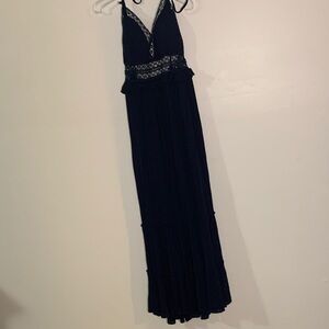 Iris Black Lace Maxi Dress